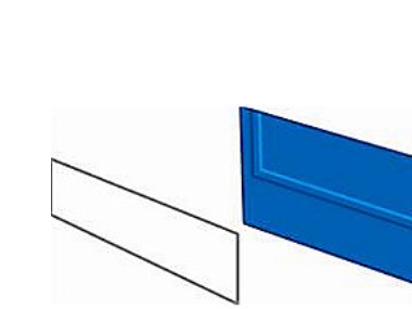 Mellemvæg Til 4530/4531/4536 188 Mm Blå
