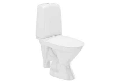 Ifö Spira 6270 Gulvstående Toilet Uden Skyllekant 4/2 L Åben S-Lås, Hvid