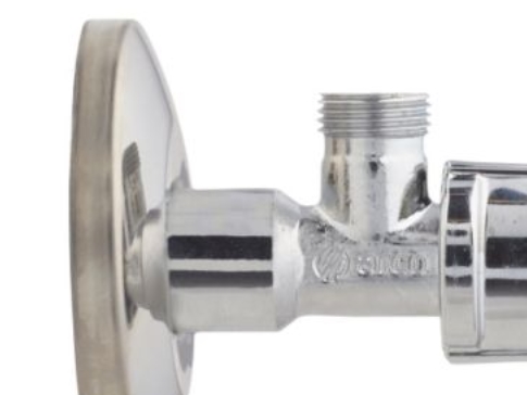 Broen Arcofix Absperrnippel 1/2" X 3/8" Aus Chrom Mit Rosette Ø70 Mm. Lieferung Ohne Blende Für 10 Mm Kupferrohr - #744524033