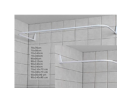 Erica2000 Universalstång, HV - 12-i-1 90x90(x90)cm, komplett vit | VVS Artiklar - Badrum - Badrum tillbehör | GameStuff