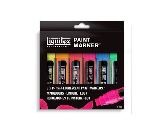 Wide Paint Marker Fluorescent 6Pcs