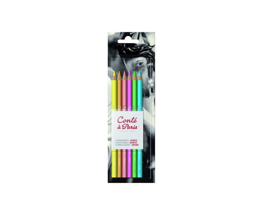 Blister X6 Pastel Pencils Bright Hues