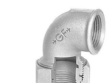 Georg Fischer vinkelunion 90° galvaniseret 3/4'' muffe-muffe