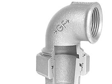 Vinkelunion galvaniseret konisk muffe/nippel 1