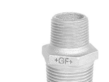 +GF+ Brystnippel galvaniseret reduktion 3/4" x 3/8"