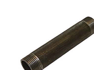 Nip.Rør Sort 3/8-60Mm -