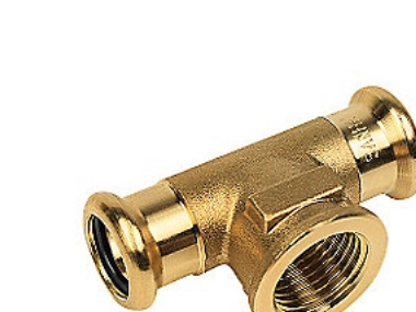 T-stycke 22x3/4x22 mm - med invändig gänga. Cu press. M- och V-brickor | VVS Artiklar - Rör & Kopplingar - Kopparrör och rördelar | GameStuff