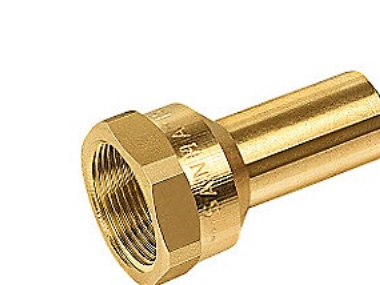 Overgangsmuffe 3/4x22mm 3/4x22mm Glat Cu Press. M Og V Bakker. Rødgods