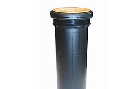 Peh Toilettenventilrohr Ø90 - Mit Lippenkappe Gerade Für Wandtoilette Schwarz