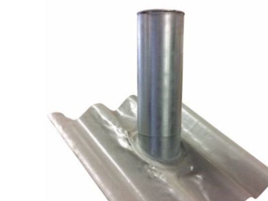 Jual udluftning til 110mm rør - 45° med grå fastflash flange