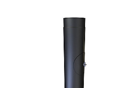 Mb Sorte Røgr. 130Mm 500 Lgd. - Lgde. 500Mm Med Renseklap