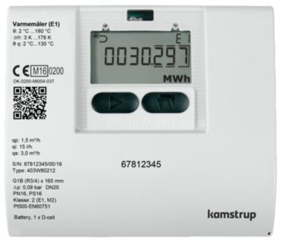 Varmemåler Multical 403 1,5M³/H / 110Mm / 3/4" Med Batteri Für Rückmontage