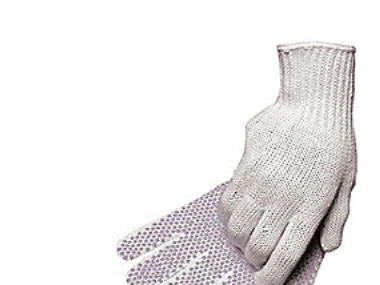 Ox-On Strikhandske Str. 10 - Knitted Comfort 13300, Mørkegrå Med Dotter