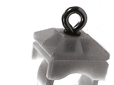 Skilteklemme 42X42mm, - nylon