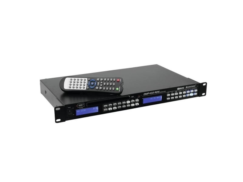 OMNITRONIC DMP-103RDS CD/MP3-afspiller med FM RDS-tuner og USB-port