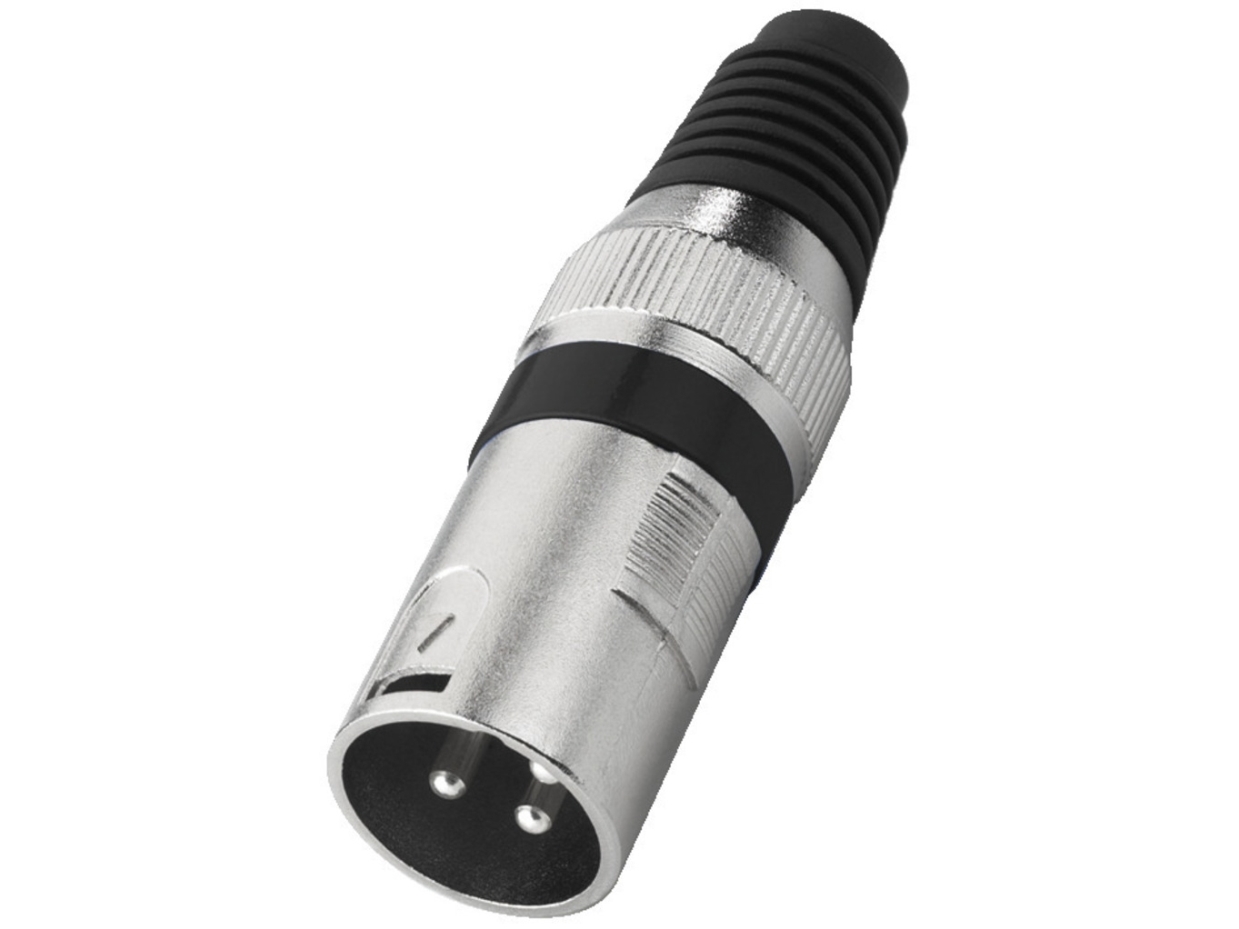 Monacor XLR-207P/SW, XLR, Svart, Metallisk, Nickel | TV, Ljud & Bild - Musikstudio - Kablar & Kontakter | GameStuff