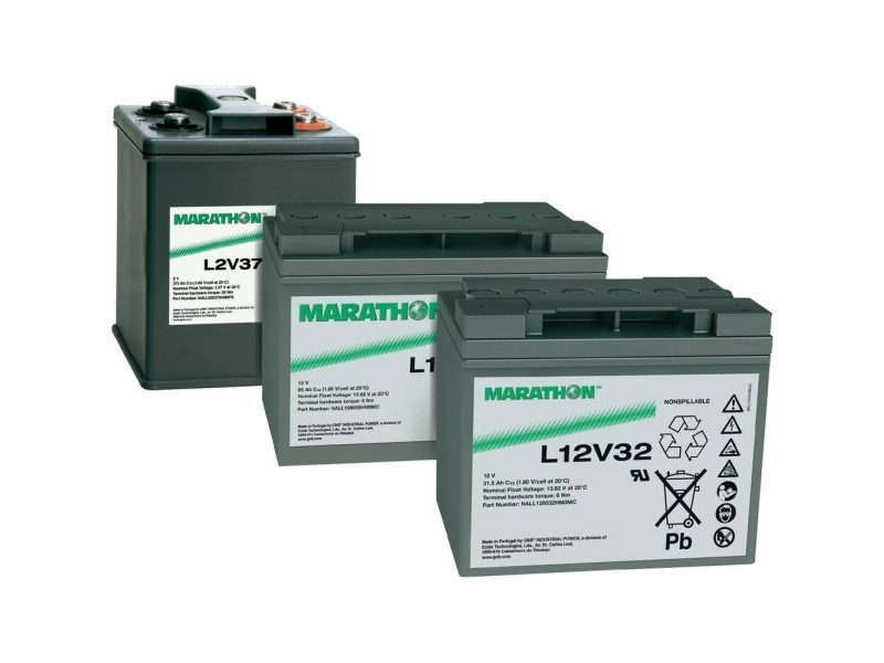 Gnb Marathon Xl6v180 Blybatteri 6 V 179 Ah Blyfleece (B X H X T) 309 X 223 X 172 Mm M6 Skruetilslutning Vedligeholdelsesfri