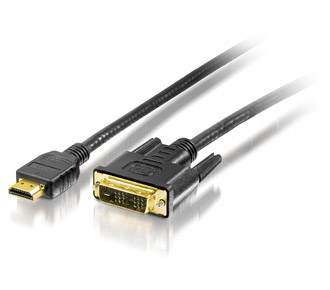 Equip Hdmi Zu Dvi-D Adapter Kabel, Stecker / Stecker, 3.0M, Bidirektional, 3 M, Hdmi, Dvi-D, Männlich, Männlich, Gold
