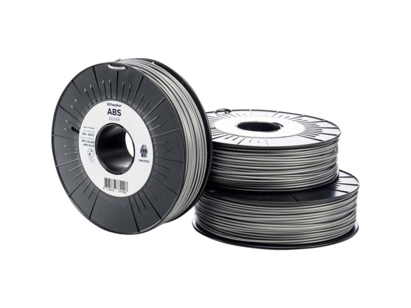 Ultimaker Abs - M2560 Silver 750 - 206127 Filament Abs-Plast 2.85 Mm 750 G Sølv 1 Stk