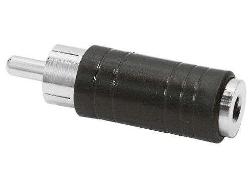 Inline Audio Adapter, Cinch Stecker Auf 3,5Mm Klinke Buchse, Mono, 3.5Mm Jack Female, Rca, Schwarz
