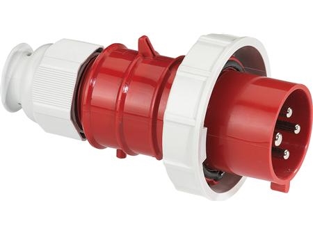 Bals Cee Stikprop-Te H3 440V 32A 4 Polet Rød Multigrip, Skrue Forniklet Ip67, Polyamid, Quick-Connect