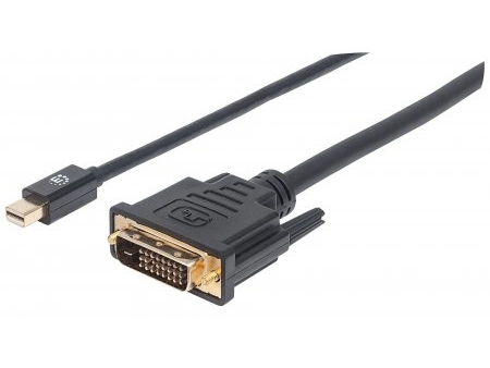 Manhattan Mini-Displayport 1.2A Auf Dvi-Kabel, Mini-Displayport 1.2A-Stecker Auf Dvi-D 24+1-Stecker, 1,8 M, Schwarz, 1,8 M, Mini Displayport, Dvi-D,