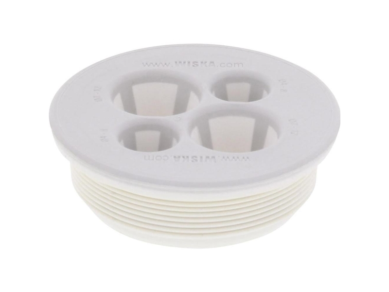 Wiska Kabelgennemføring Klemme-diameter (max.) 12 mm Polypropylen Gråhvid (RAL 7035) 1 stk