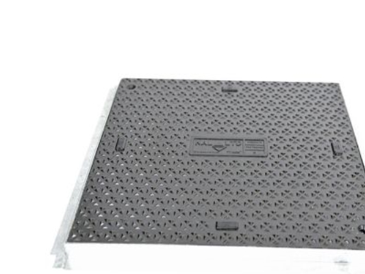Dæksel 600x600x50mm - komposit A15, m/galv. ramme. For Uni-Seals kabelbrønd