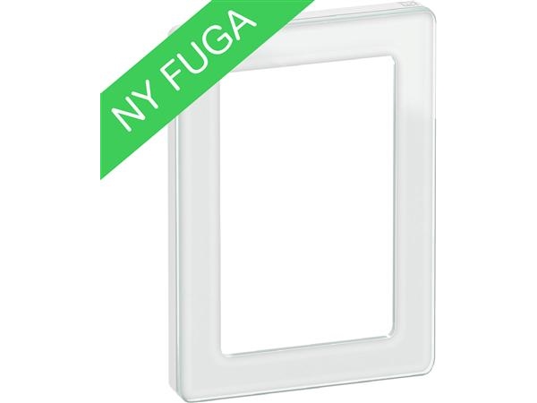 Fuga Pure Designramme Glas 1,5M Hvid