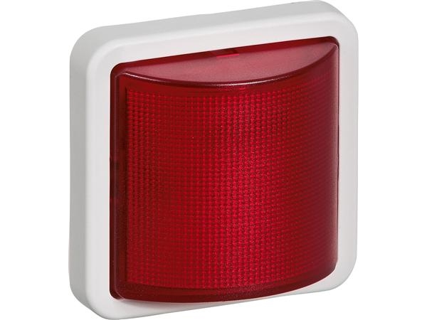 Opus74 Ledlampe 230V Rød Ip44 Lysegrå