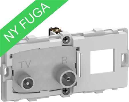 Fuga Td301 Slutdåse Tv/R+Rj45 2M Uden Afdækning