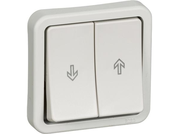 Opus74 Afbryder Jalousi Ip44 Lysegrå