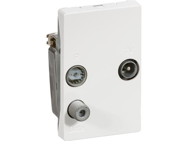 Fuga Td272e Slutdåse Tv/R/Data 1,5M Hvid