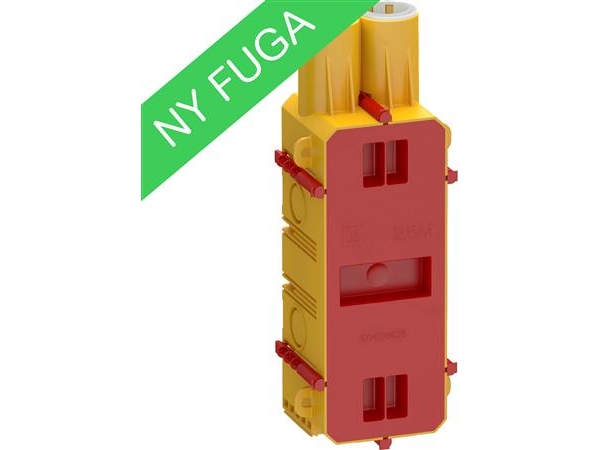 Fuga Air Indstøbningsdåse 2,5 Modul Med Låg, Gul