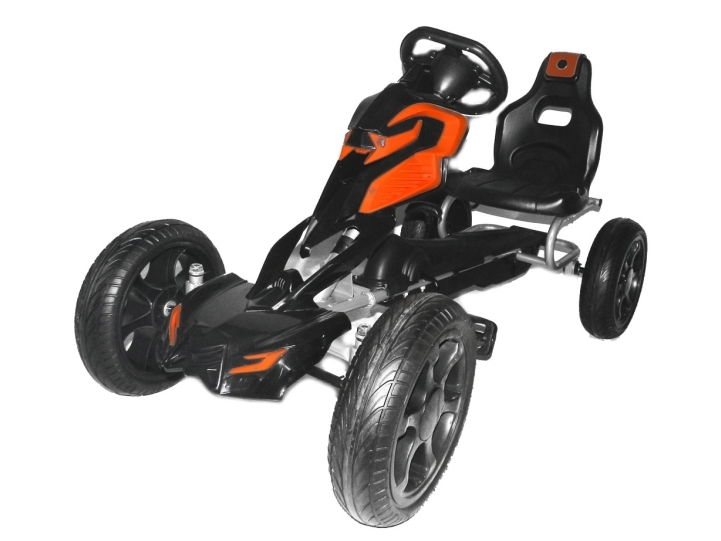 MegaLeg pedalgokart Orange för barn 4-8 år | Utomhusleksaker - Gå / Löpande fordon - Pedalfordon | GameStuff