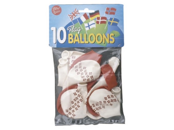 Luftballons Rund Mit Fahne 10 Stück/Packung - (10 Stk.)