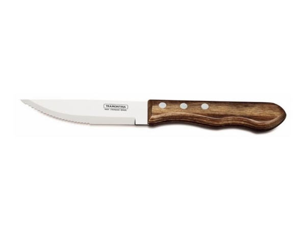 Grillmesser Jumbo Xxxl Tramontina 24,5 Cm Edelstahl/Dunkles Holz, 10Er Pack X 12 Stk/Krt
