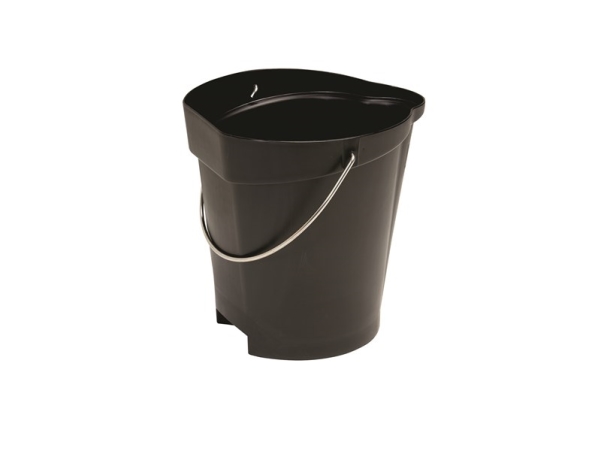 Spand Til Fødevarer, Vikan, 31,8X32,5Cm, 12 Ltr. Sort, Pp/Rustfrit Stål, Med Hældetud