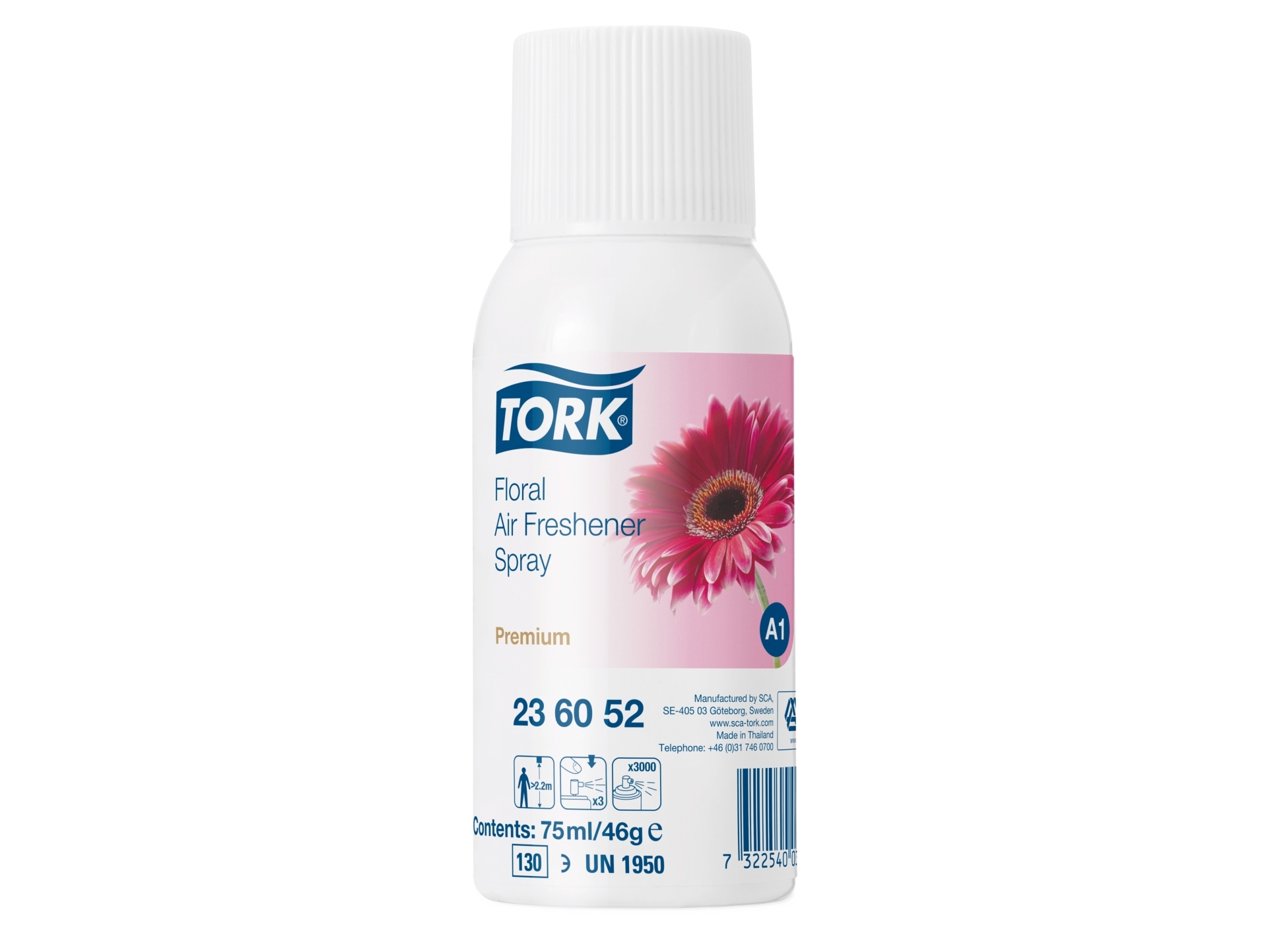 Duftfrisker Tork A1 Airfresh Premium Spray Blomst 75 ml refill - (karton med 12 stk.)