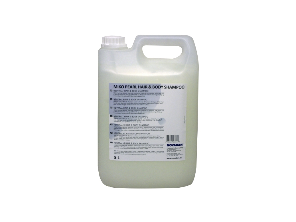 Hair and Bodyshampoo, Novadan, Miko Pearl 5 l, pearl - (3 stk.)