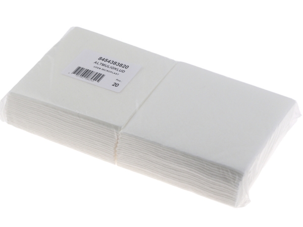 Universal-Tuch 38X38 Cm 150 G Ohne Mikroplastik Weiß, 20 Stk./Pack
