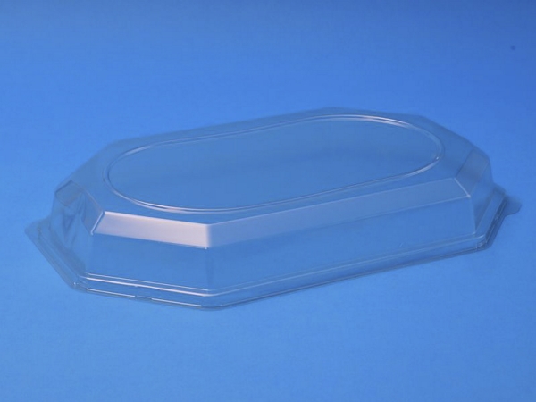 Låg T/Cateringfad, Oval 465 X 315 X 63 Mm, Transparent, Medium Karton A 50 Stk Fødevaregodkendt