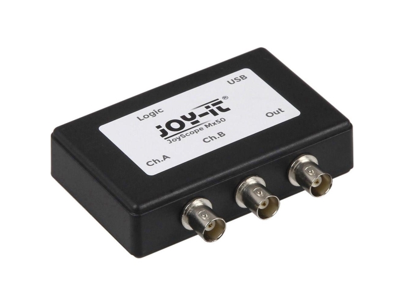 Joy It Jt Scopemega50 Usb Oscilloskop 15 Mhz 2 Kanals 16 Kanals 8 Bit Digital Hukommelse Dso Mixed Signal Mso Logic Analysator Funktionsgener
