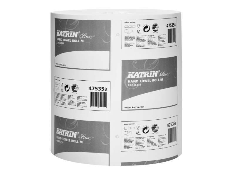 Wischrolle Katrin Plus M 1-Lag Weiß 205Mm X 280,00M Karton À 6 Rollen