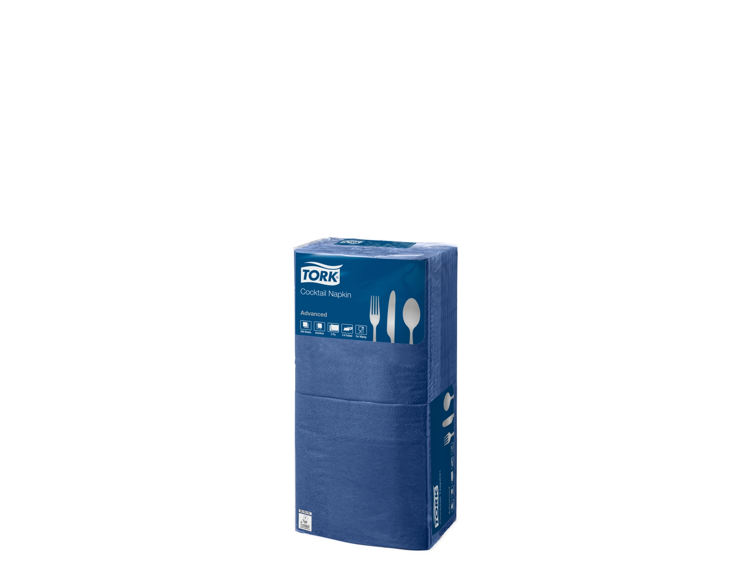 Tork Servietten 24X24 Cm 2-Lag Blau, 12Er Pack X 200 Stk/Krt