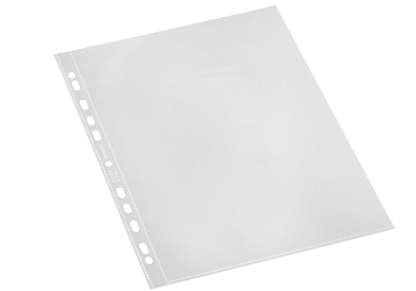 Plastlommer A4 Bantex klar med huller og åbning i top 0,12 mm - (100 stk.)