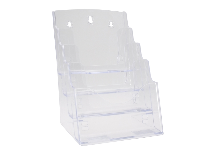 Esitteenpidike kirkas A5 4 lokeroa pöytä/v�g 730x380x620mm166x160x252mm 0,0825kg (1stk)