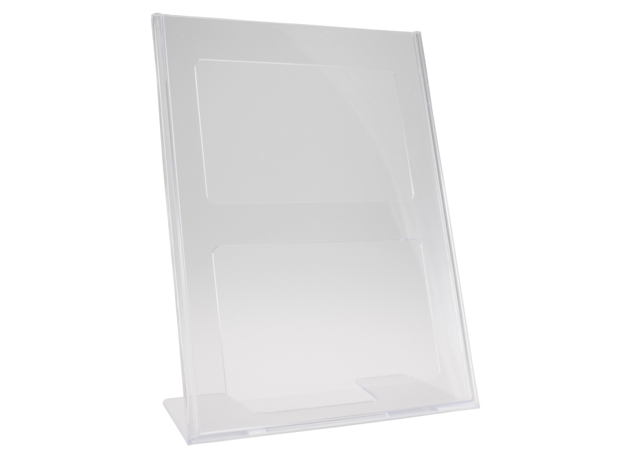 Brochure Display, Bnt A4 L-Form Til Bord, Transparent