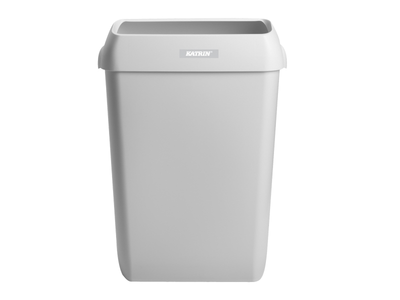 Toiletspand Katrin 50 Ltr. Hvid Med Låg - Til Vægmontering
