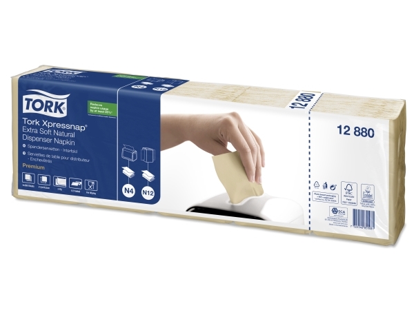 Tork Serviette N4 165X213 Mm 2-Lagig Natur,8 Pk X 5 X 200 Stk/Krt
